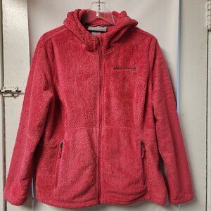 Free Country Bright Pink Zip-up Hooded Fleece, XL